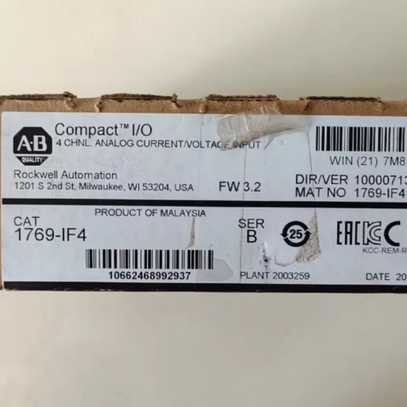 AB Rockwell CompactLogix 시리즈 PLC 모듈 1769-IF4