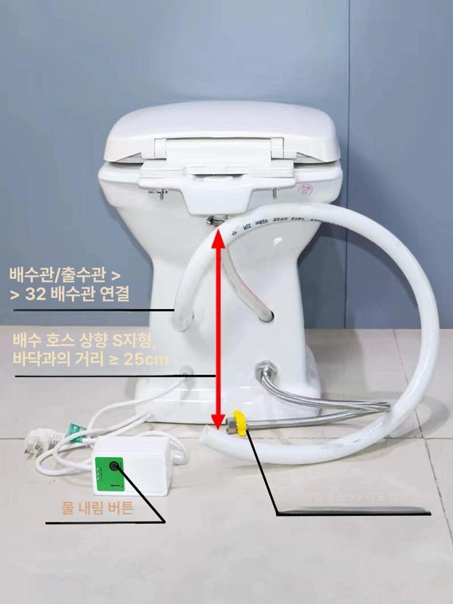 차박 캠핑카 고정식 화장실 이동식 펌프변기 야외 포터블 간이 좌변기 방수 - 상세 이미지 3