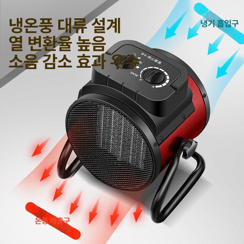 소형온풍기 전기열풍기 미니 캠핑용 가정용 난로 전기온풍기 공장 조절기 전기히터 - 상세 이미지 4
