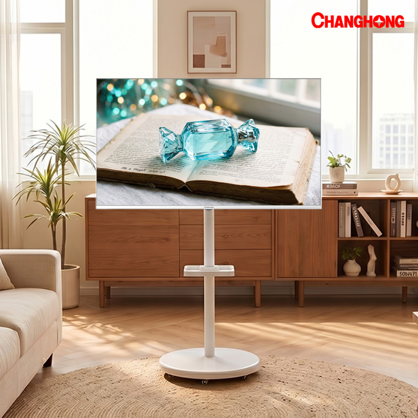 창홍 삼탠바이미 스마트 구글 TV 이동식 108~110cm(43인치), 라이트, 화이트