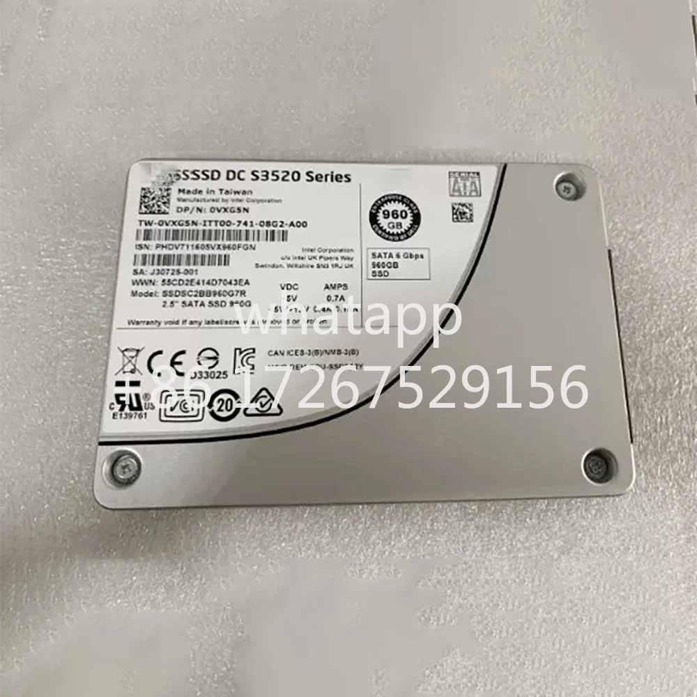 Dell HDD960G SATA 2.5인치 SSD VXG5N 0VXG5N R740 R640 솔리드 스테이트 드라이브