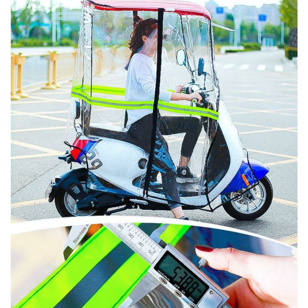 오토바이 차양막 케이블 연결 바람막이 외장 전면 방비 전동차 덮개 잭 연결선 선쉐이드 방풍 - 상세 이미지 3
