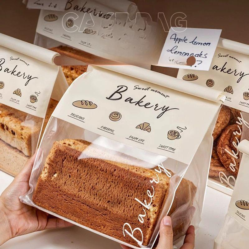 투명 비닐백 빵포장지 삼각형 비닐봉투 크라프트봉투 밀봉 보관 식빵봉투 - 상품 이미지