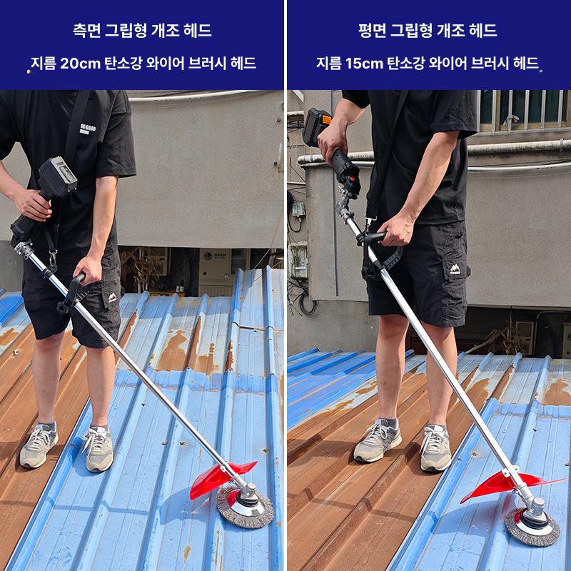 전기 와이어 브러시 페인트 제거 강철 청소솔 녹 제거기 고정형 쇠솔 고정속도 연마 컷팅 세척 도구 - 상세 이미지 2