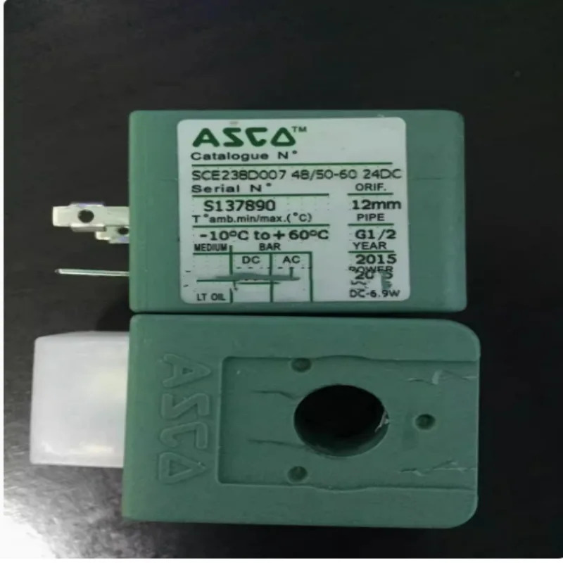 ASCO 솔레노이드 밸브 SCE238D007 24VDC 400727-185 MP-C-173솔레노이드 코일