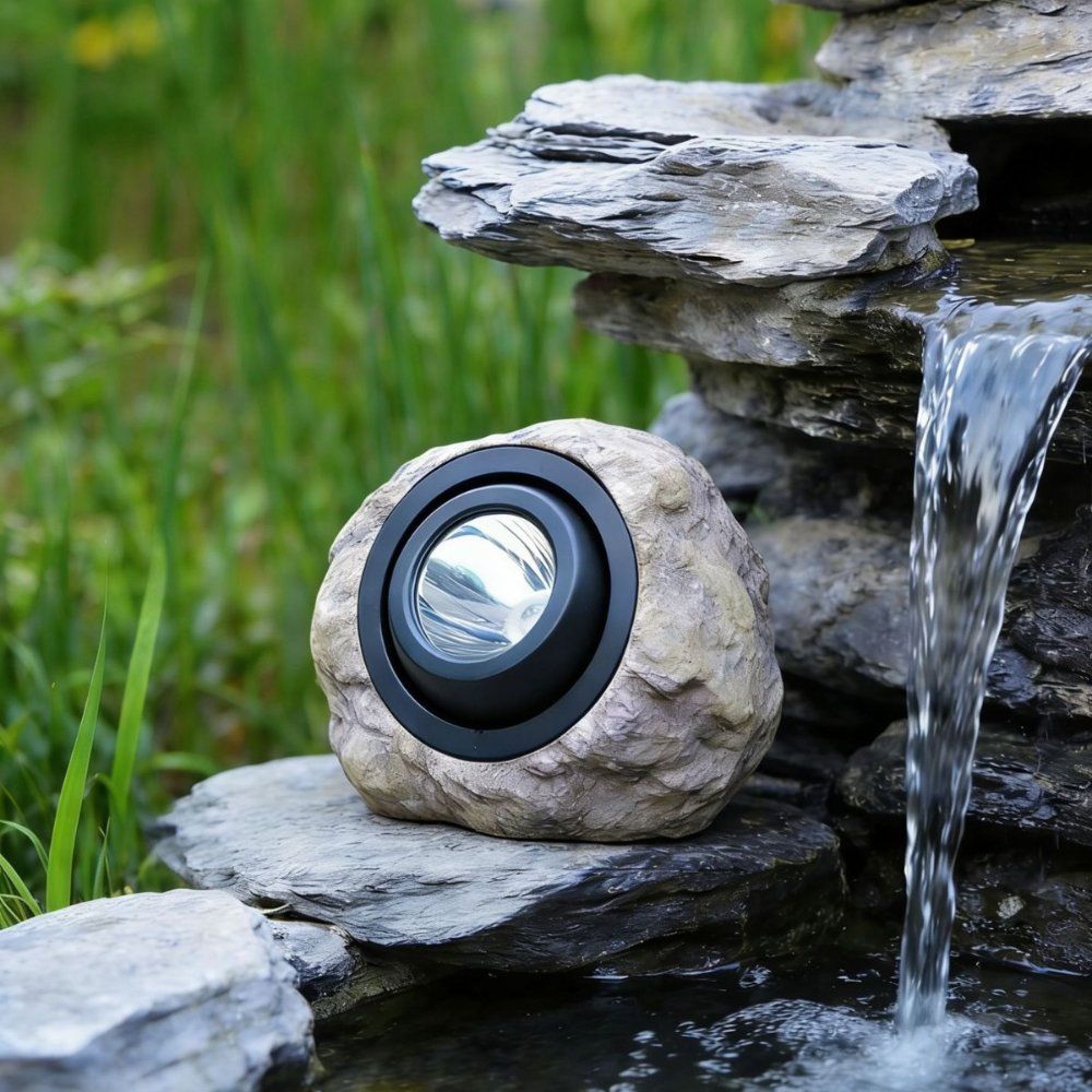 돌모양 태양광 조명 공원 마당 정원등 돌 모형 램프 작은 돌 이미지 7