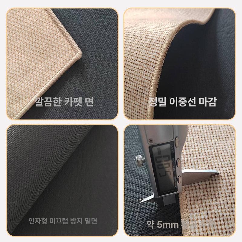 원형 러그 카펫 플로럴 패턴 거실 침실 현관 매트 인테리어 디자인 카페 감성 방바닥 깔개 쿠션감 - 상세 이미지 4