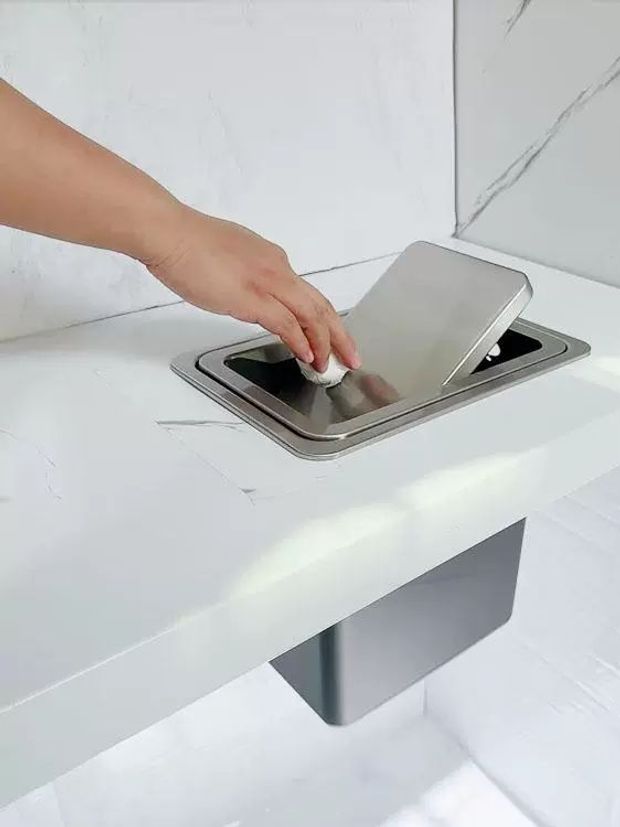 가정용 냄새차단 스텐페달휴지통 욕실 클로징 페달형 인테리어 페달쓰레기통 - 상품 이미지