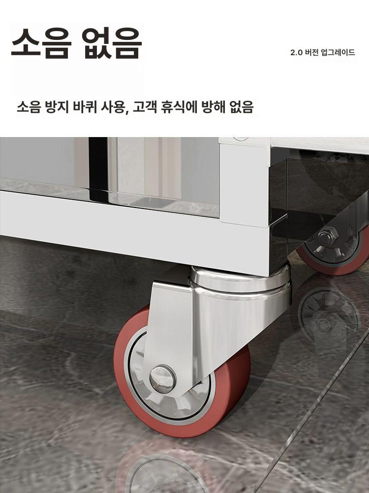 트롤리 청소카트 룸서비스 도구 운반 클리닝 서비스카트 바퀴 펜션 웨건 룸메이드 - 상세 이미지 4