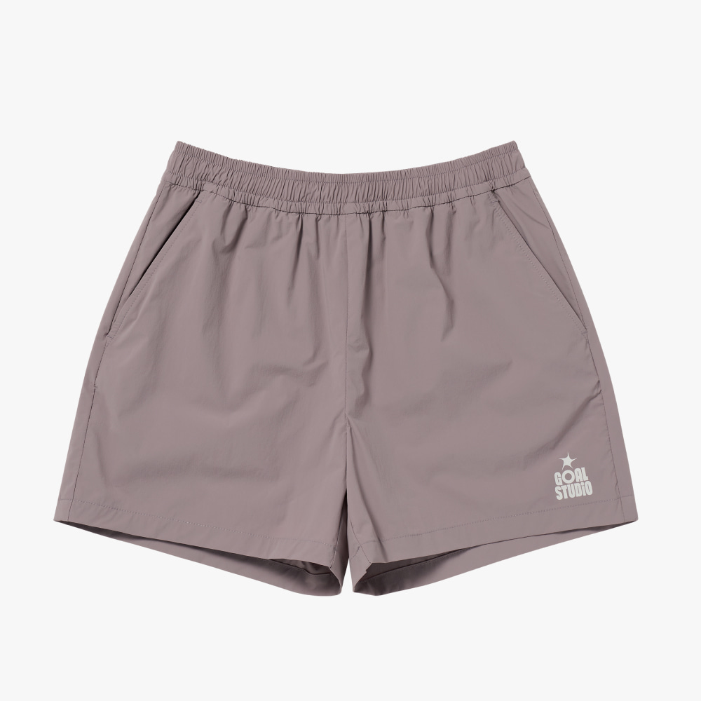 W`S ESSENTIAL STRETCH SHORTS-BROWN - 상품 이미지