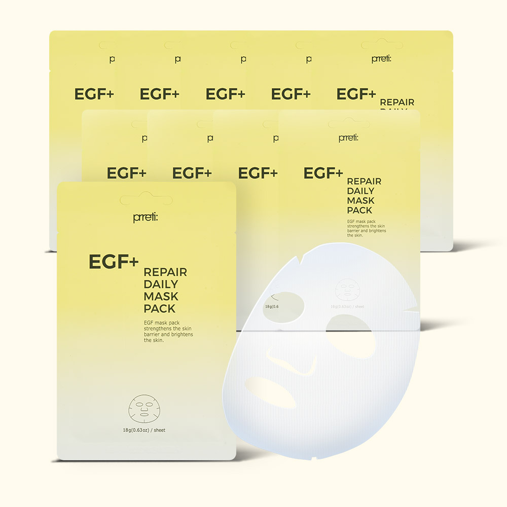 프레티 EGF 수분 모공 마스크팩 리페어 데일리 얼굴 팩 1매, 10개 - 상품 이미지