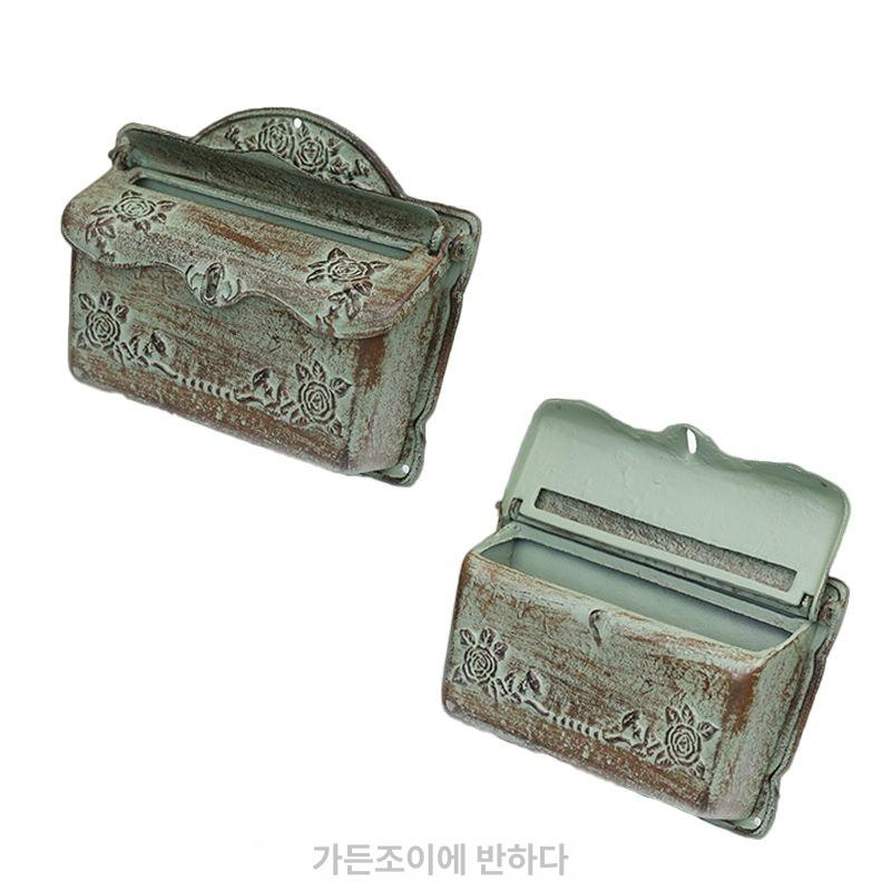 유럽풍 빈티지우체통 엔틱 야외 전원주택 편지 인테리어 장식 실외용 벽걸이형 - 상세 이미지 5