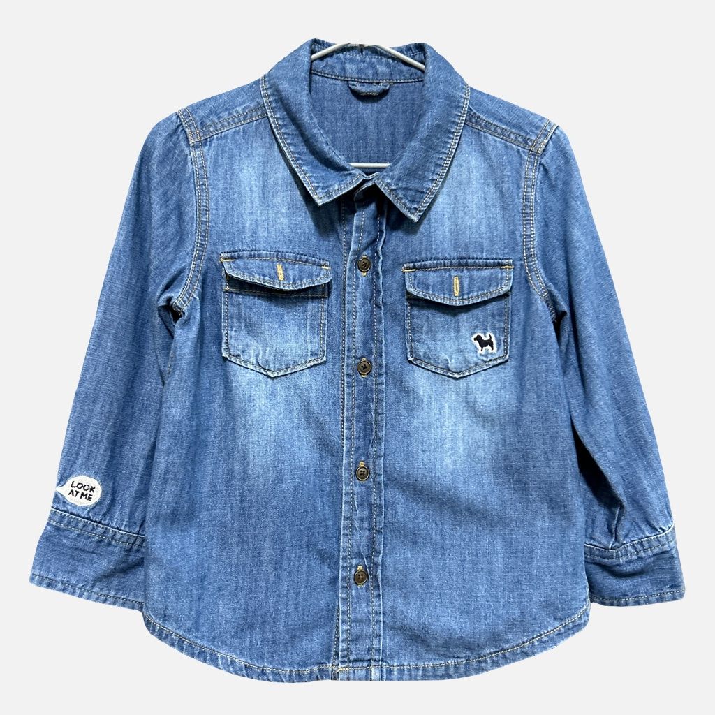 블루독 블루 키즈 셔츠 100 N0970 - 상품 이미지