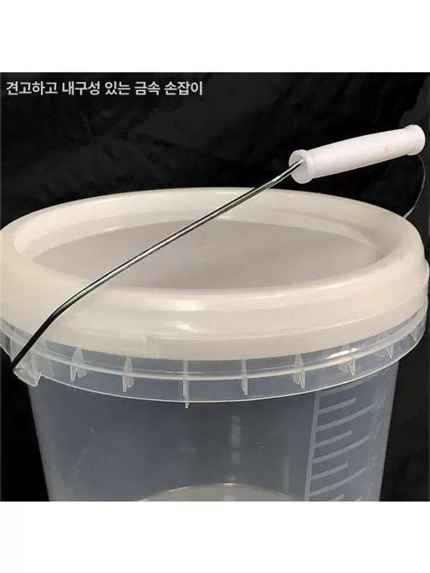 비커 눈금계량통 투명통 계량컵 실험 다용도 주방 뚜껑 눈금양동이 용기 소독 원형 - 상세 이미지 3