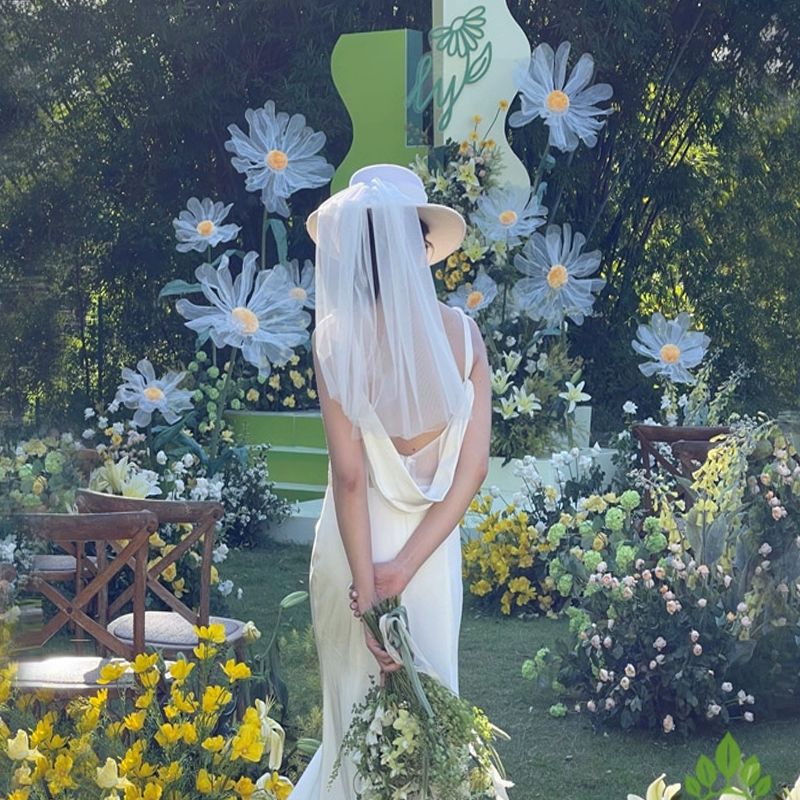 대형 꽃소품 포토존 핑크 실크플라워 촬영 인조 스튜디오 웨딩 꽃장식 파티 입체 조경 - 상세 이미지 4