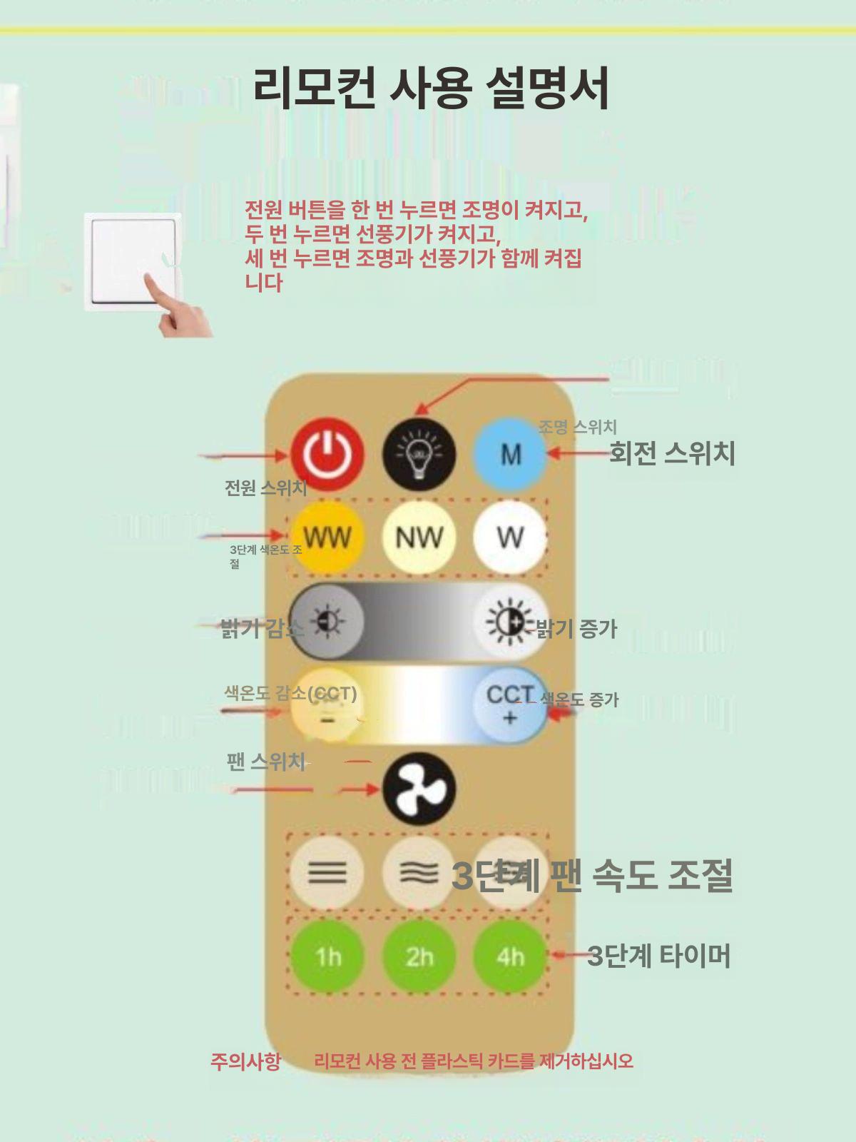 조명 선풍기 천정형 방등 천장형 안방 실링펜 날개없는 인테리어 가정용 설치 - 상세 이미지 4