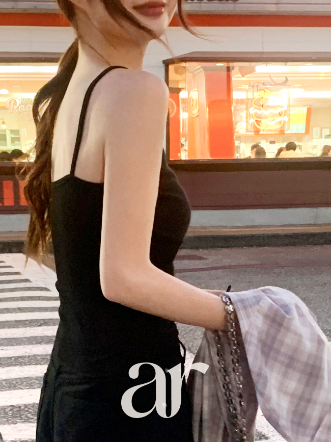 (국내제작) 펀칭 레이스 골지 슬리브리스 나시 ts5014 이미지 6