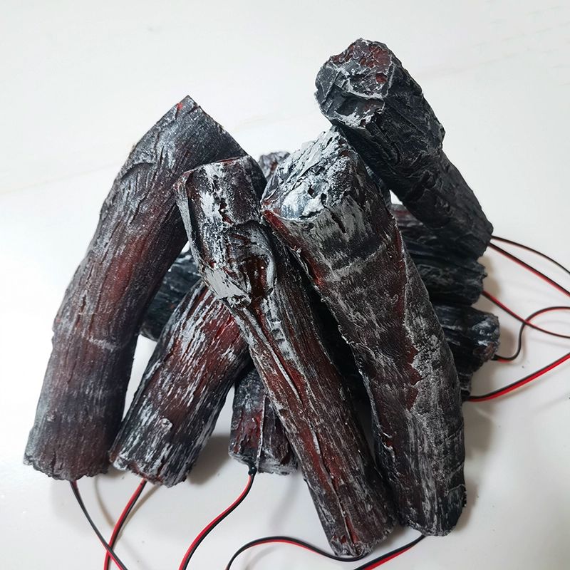 캠핑 장식 가짜불꽃 인공 숯불 무드등 LED 분위기 연출 텐트 감성 소품 야외용 - 상세 이미지 4