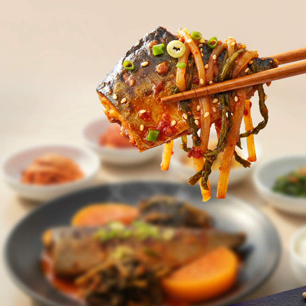 [센터합배송] 화덕에 구운 순살 시래기 고등어무조림 2인분 진한양념 99.9%가시제거 이미지 2