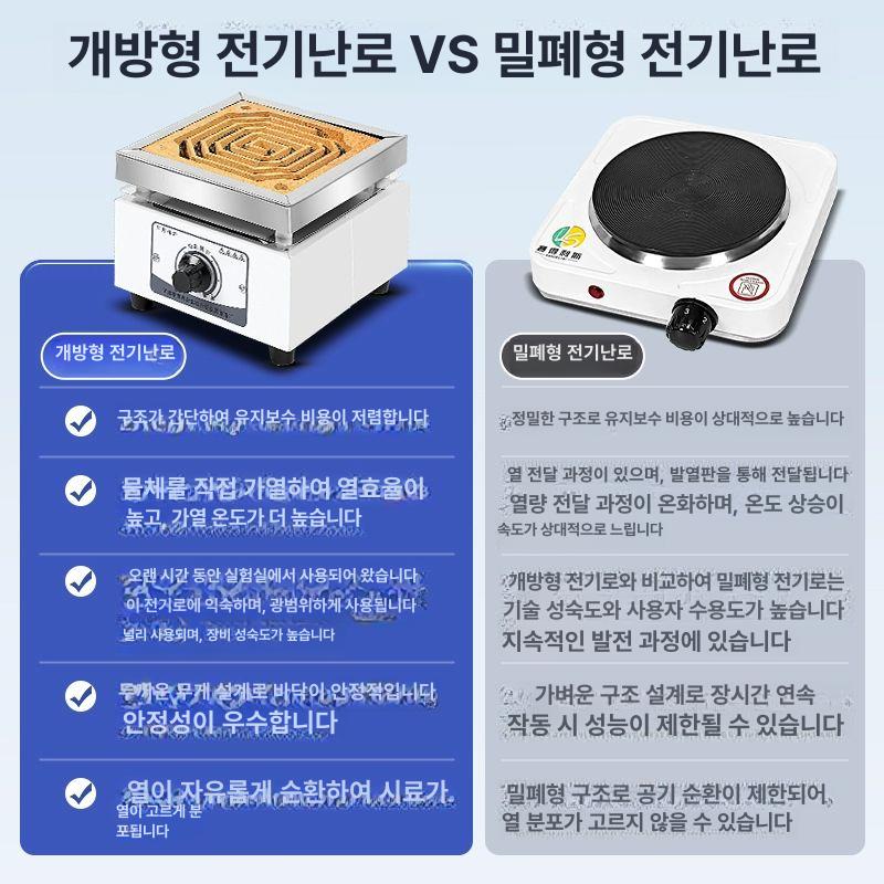 전기곤로 핫플레이트 실험실 가열로 가열기 과학실 버너 산업용 가열판 항온 온도조절 - 상세 이미지 2