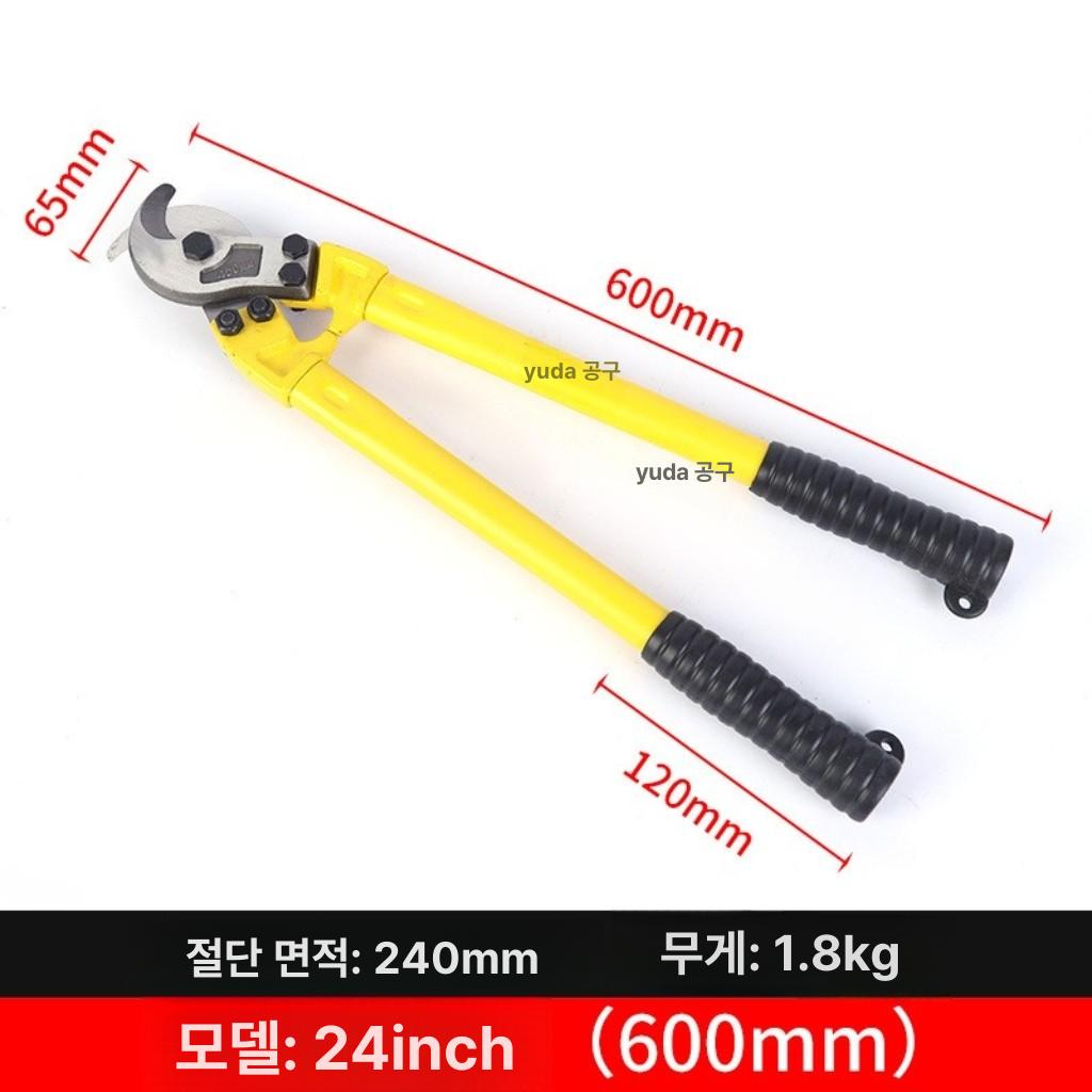 케이블 가위 대형 커터기 와이어 클램프 펜치 구리 전기기사 철사 수동 산업용 중형 - 상세 이미지 3