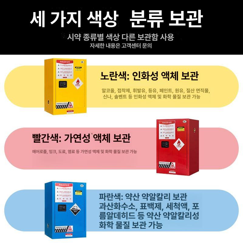 방폭형 캐비닛 화학약품 저장 화학물질 안전보관 유해 내산성 약품장 실험실 - 상세 이미지 4