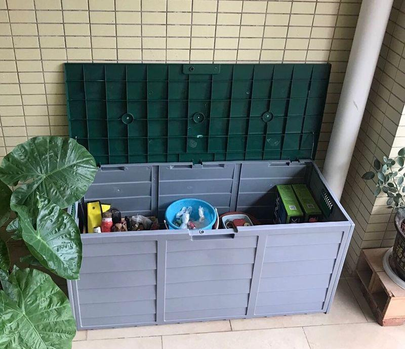 야외수납장 캐비닛 야외보관함 야외캐비넷 정원 케비넷 간이창고 실외용 공구 조립 - 상품 이미지