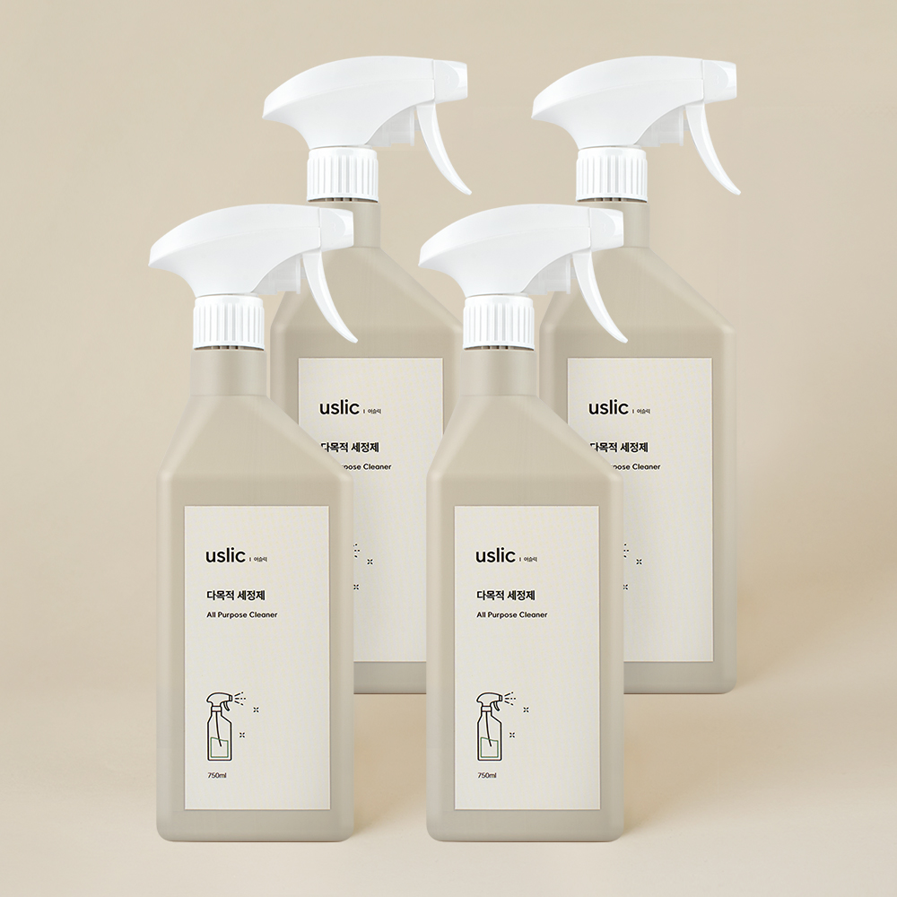 어슬릭 다목적 세정제 기름때제거 찌든때클리너 오븐후드청소 750ml, 4개 - 상품 이미지