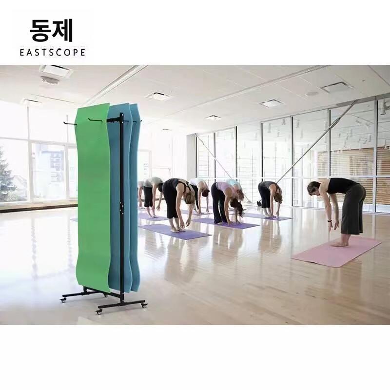이동식 거치대 헬스장 걸이 정리 보관함 필라테스 선반 보관랙 수납함 홈트 바퀴달린 - 상세 이미지 3