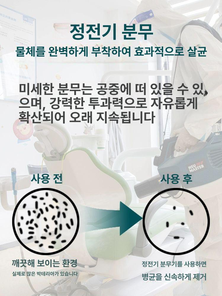 무선 연무기 방역기 분사기 분무기 소독기 해충 연막 기계 본체 초미립자 방역소독기 충전기 - 상세 이미지 3