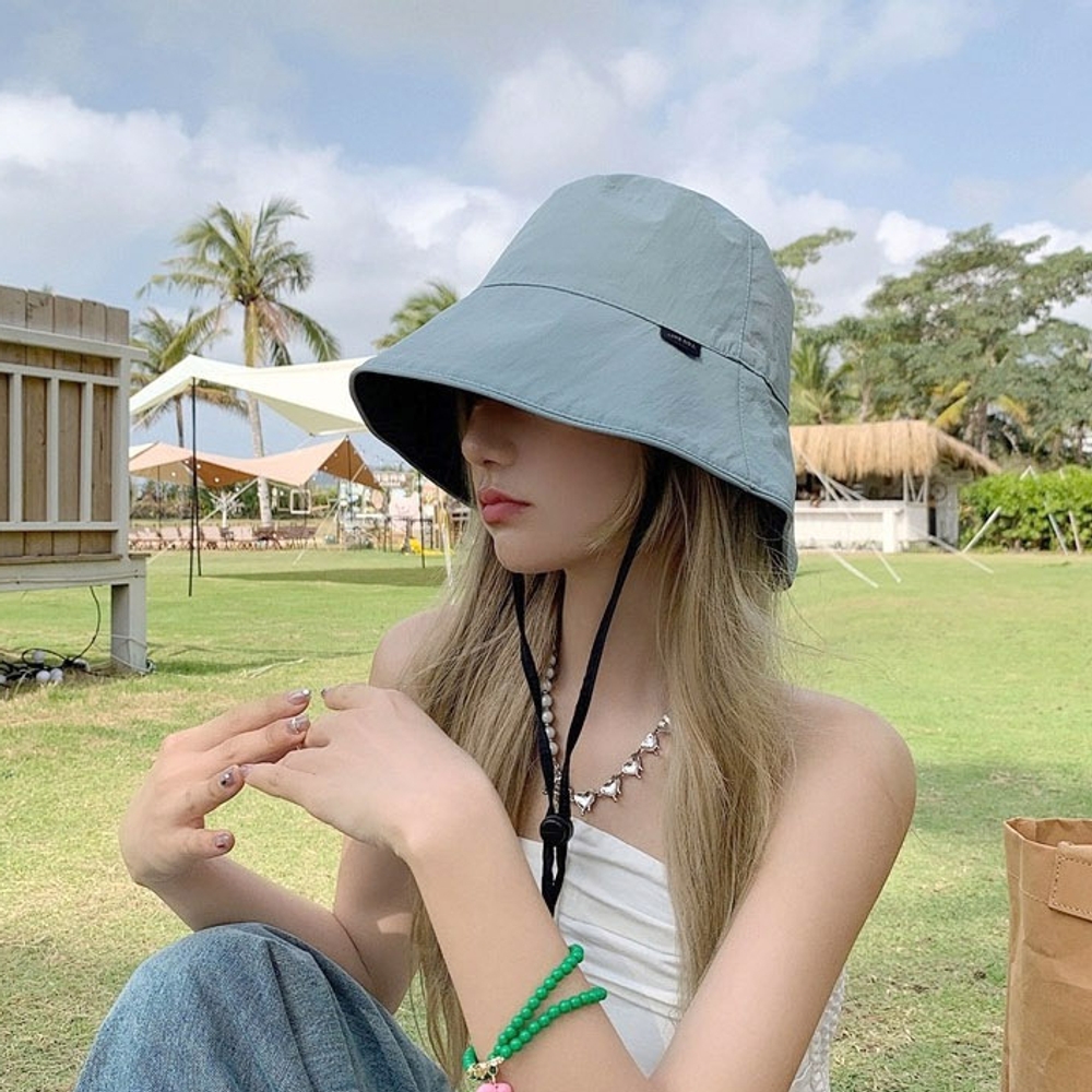 J2K 리버시블 양면 착용 가능 베이직 여성 버킷햇 낚시 등산 아웃도어 모자 - 상품 이미지