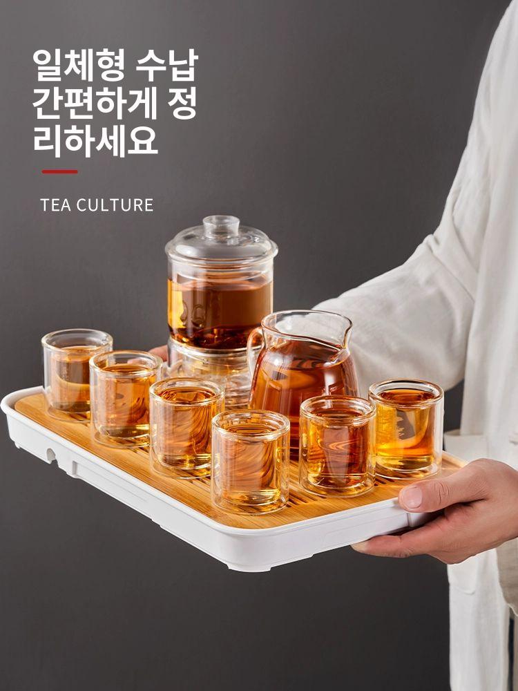 가정용 티팟세트 용량 유리찻주전자 티메이커 손잡이 딤섬티팟 스타일 차도구 차포트 - 상세 이미지 5