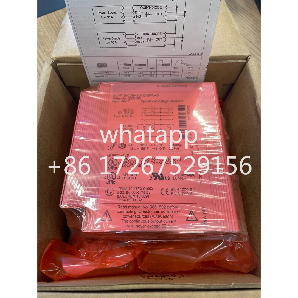 피닉스를 위해 230 QUINT DIODE 다이오드 모듈 QUINT-DIODE/48DC/2X20/1X40-