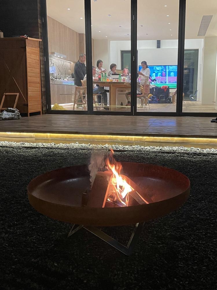 야외 캠핑 화로대 정원 불판 난로 철제 프리미엄 감성 테라스 옥상 전원주택 펑션 화목난로 굿디자인 - 상세 이미지 5