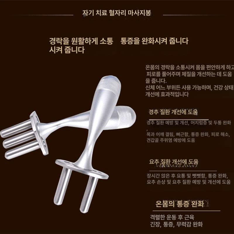 마그네틱 마사지스틱 안마봉 경락 지압봉 롤러 도구 얼굴 미용 마사지기 두피 - 상세 이미지 2