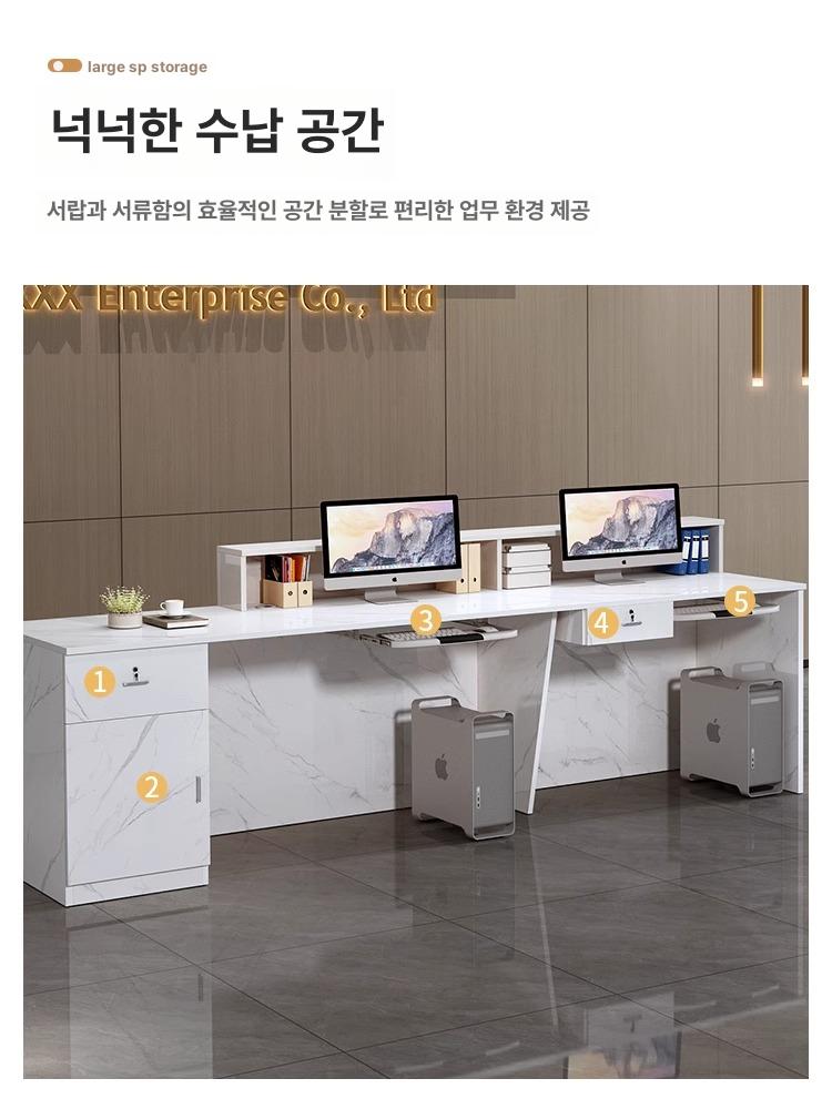 매장카운터 카운터테이블 프론트 인포데스크 병원 스테인레스 음식점 맞춤 - 상세 이미지 4