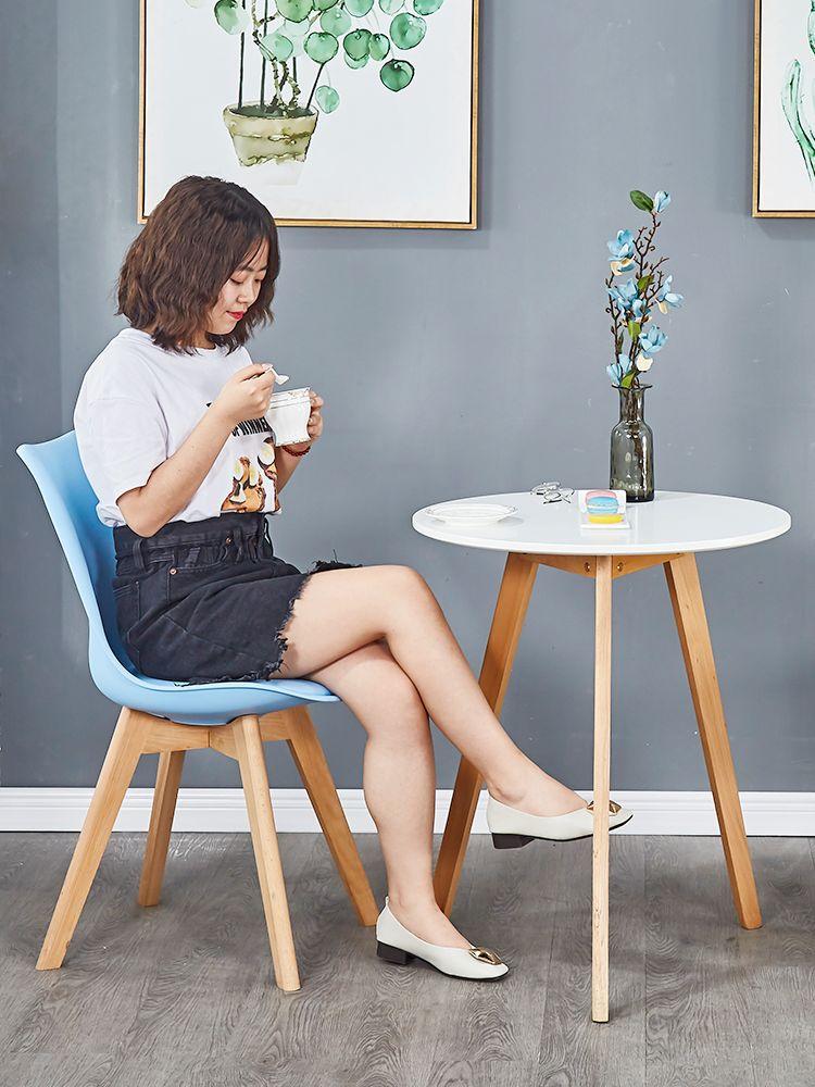 북유럽 튤립체어 모던 암리스 튤립의자 등받이 팔걸이 회전의자 쿠션 식탁의자 - 상세 이미지 3
