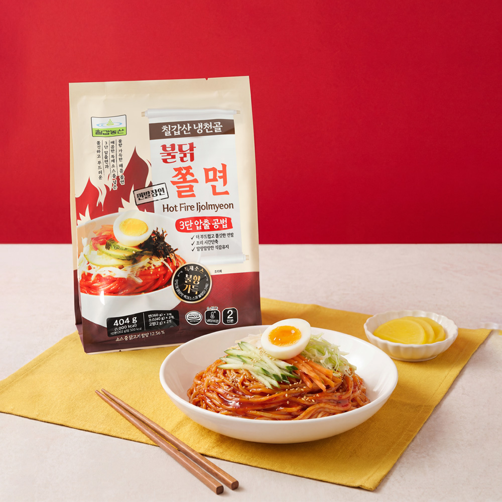 칠갑농산 신메뉴 생쫄면 불닭쫄면 2+2봉 총 8인분 - 상세 이미지 4