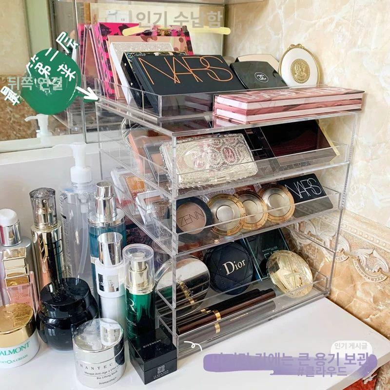수납정리 진열대 진열장 화장품정리대 화장품선반 수납함 화장품수납 소품 매대 욕실 - 상세 이미지 3
