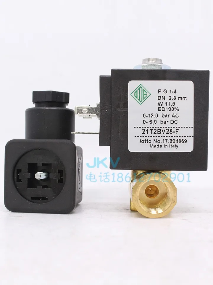 순수 구리 와이어 버클 양방향 솔레노이드 밸브 21t2bv28-f 110v 220v 12v