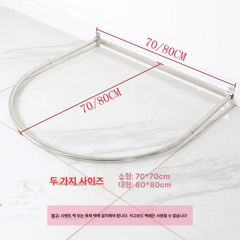 스탠드형 탈의실 피팅룸 원형 파티션 임시 커튼 옷가게 가림막 선반 행사장 매장용 - 상세 이미지 4