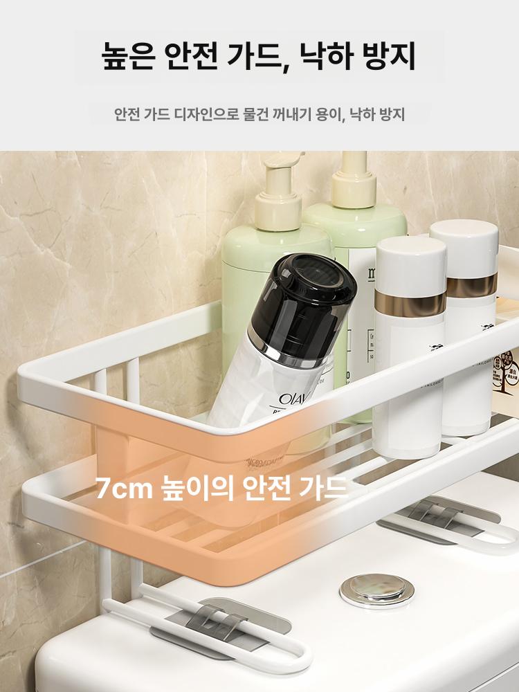 벽장 욕실수납장 거울 수건걸이 화장실정리함 세면대 선반 목재 루버도어 벽걸이수납 - 상세 이미지 3
