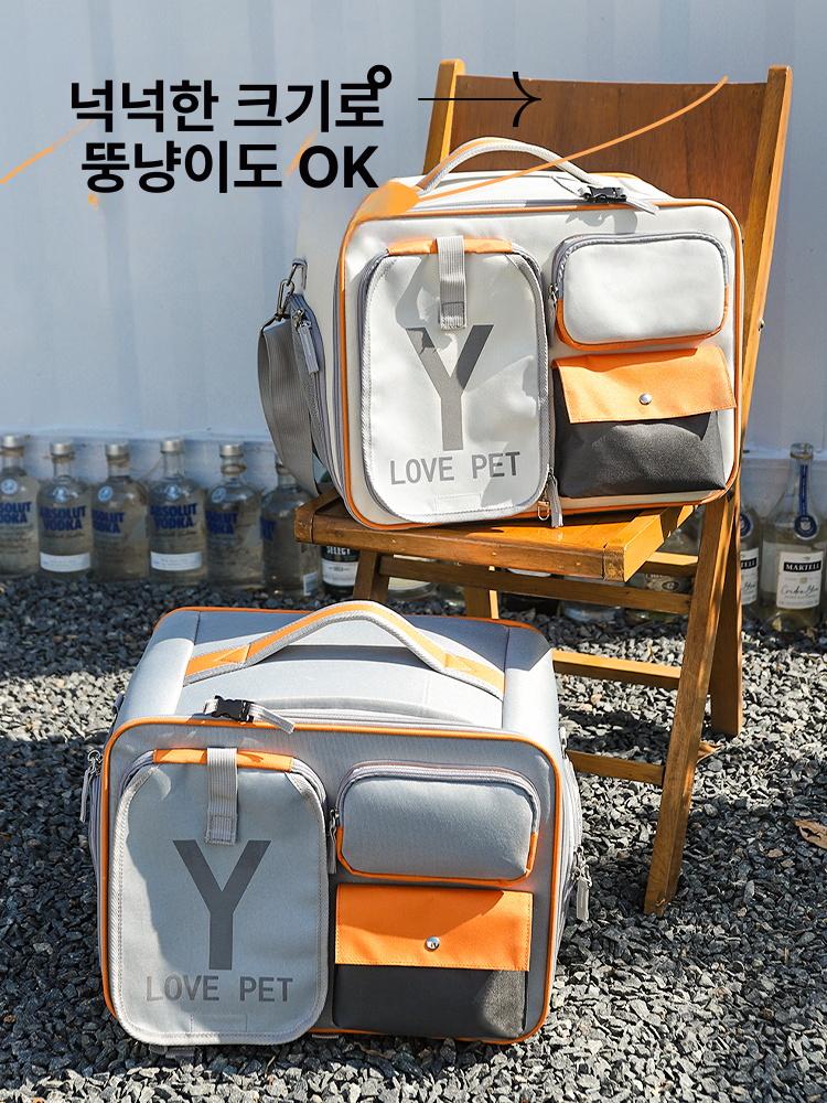 반려동물 캐리어 외출용 애완동물 이동가방 켄넬 통기성 고양이이동장 아크릴 반려묘 - 상세 이미지 5