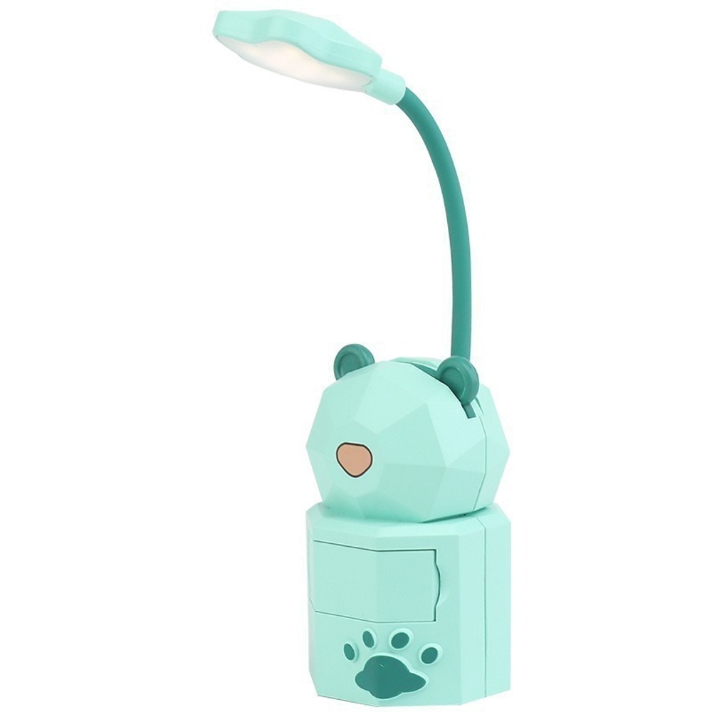 파스텔톤 미니 스탠드 조명 탁상등 카툰 USB 충전식 눈 보호 캐릭터 책상 램프 YC5801 귀여운 쥐 - 상세 이미지 5