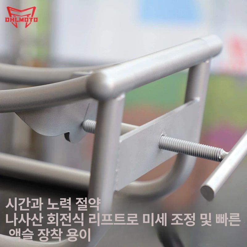 자전거 정비스탠드 휠초크 리프트잭 타이어 앞바퀴 고정 스테인리스 수리 유지보수 거치대 야외용 - 상세 이미지 3