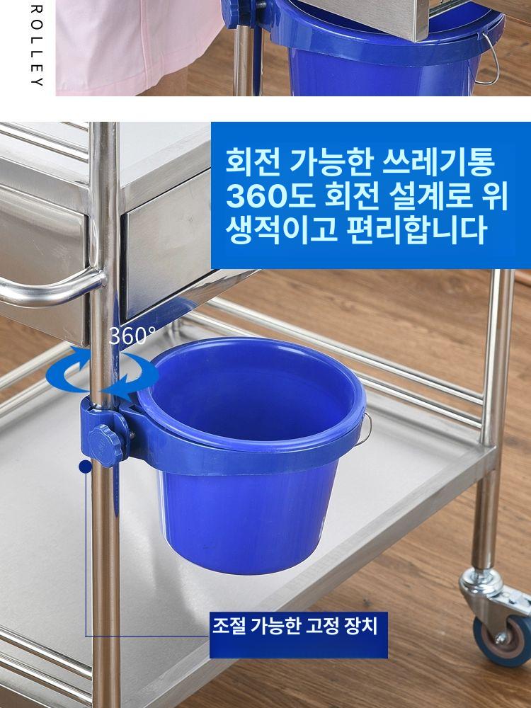 웨건 카트 바퀴 운반 드레싱카트 병원드레싱카 피부과용 병원카트 - 상세 이미지 4