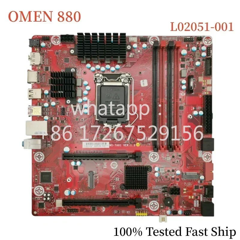 L02051-001 OMEN 880-181Cn 마더보드 MS-7A61 L02051-601 Z370 LGA1151 DDR4 메인보드 리퍼된