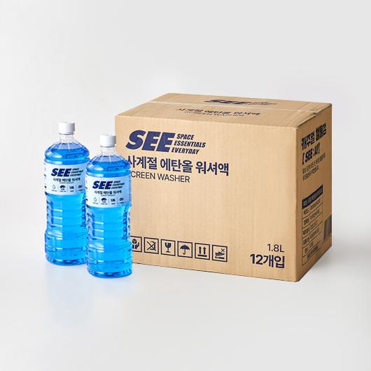 SEE 사계절 에탄올 워셔액 1.8L 1박스 (12개) - 상품 이미지