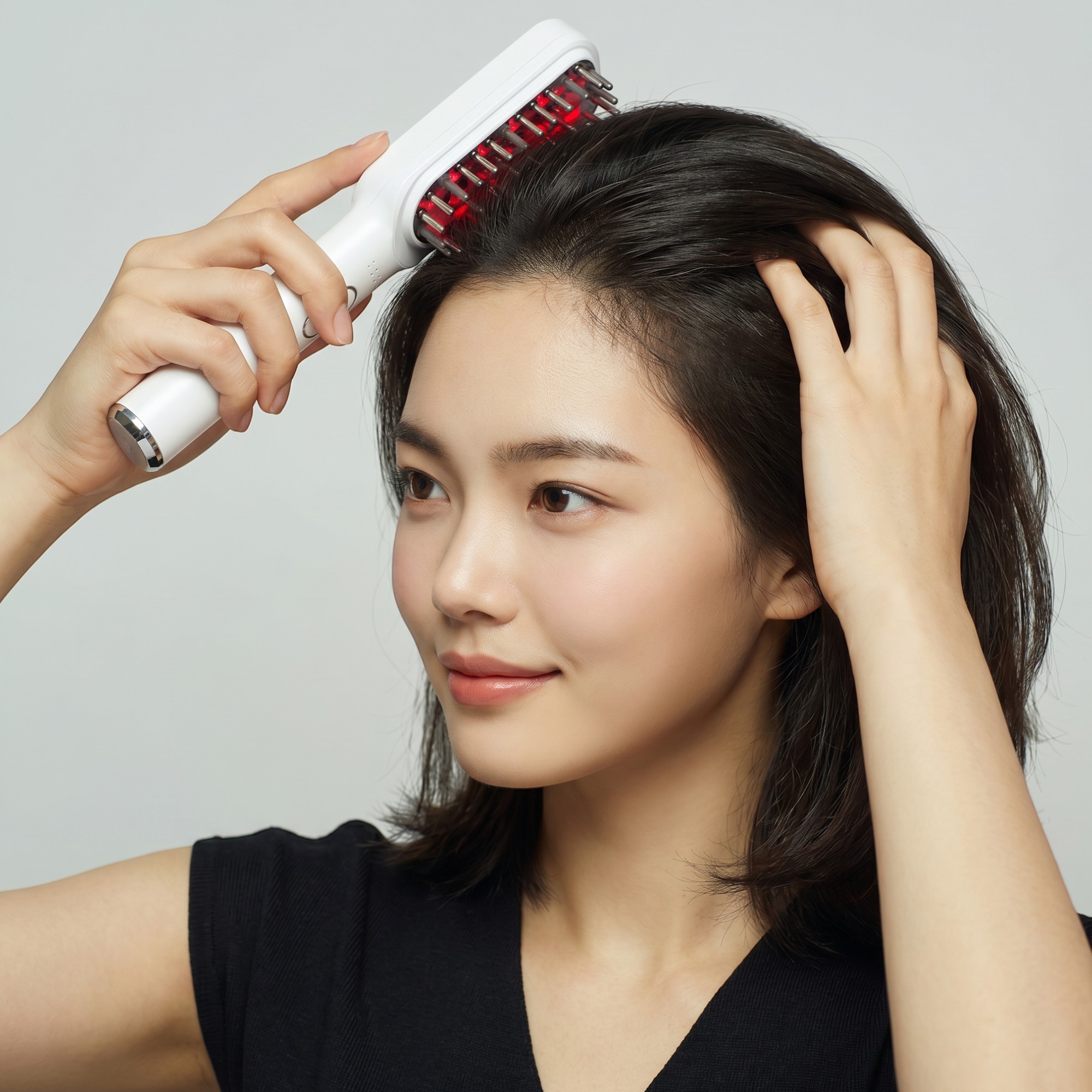 펄케어 헤어 갈바닉 모발 케어 두피 마사지기 탈모 관리 헤어 앰플 탈모 용액 도포기 - 상세 이미지 2