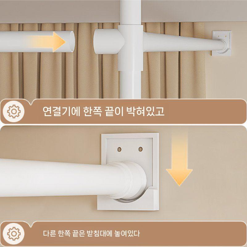 원룸용 인테리어 가벽 접이식 병풍 무타공 철제파티션 가림막 공간분리 가벽파티션 칸막이 원목 - 상세 이미지 3
